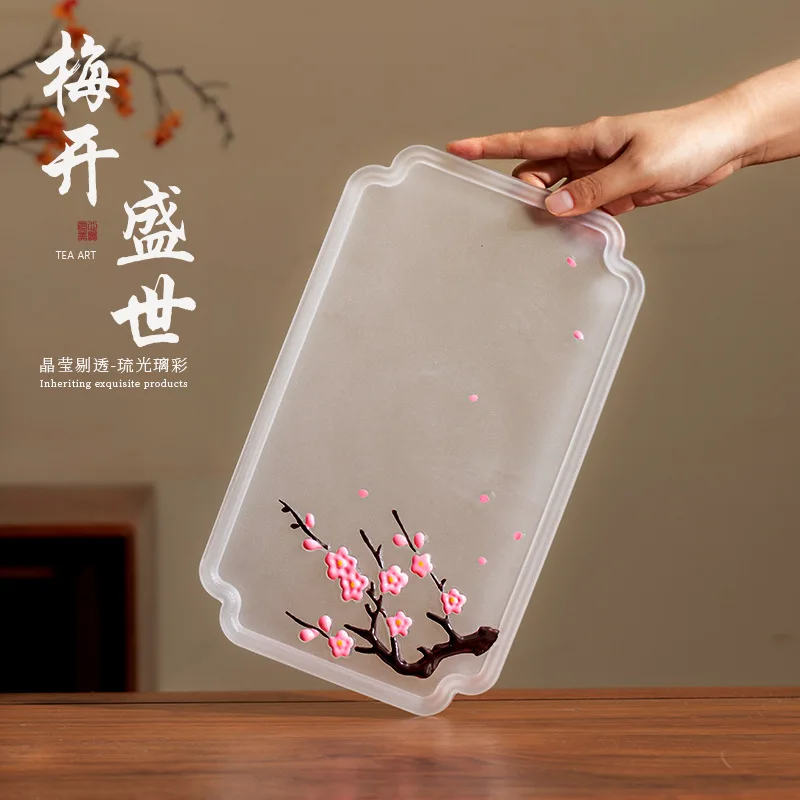 Liuyun Licaishuohua Plum Blossom Glass Tea Tray for Home Small Dry Bubble Tray Chinoiseriecasual Tea Table Heat Insulation Tray
Liuyun Licaishuohua Plum Blossom Glass Tea Tray for Home Small Dry Bubble Tray Chinoiseriecasual Tea Table Heat Insulation Tray