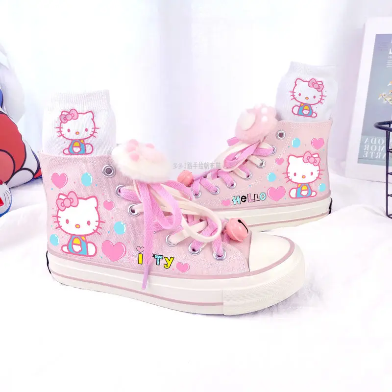 Холщовые туфли HelloKitty 2024, кавайная мини-обувь для корейских девушек, новые Мультяшные высокие туфли на плоской подошве, подарок для девушки на день рождения
Холщовые туфли HelloKitty 2024, кавайная мини-обувь для корейских девушек, новые Мультяшные высокие туфли на плоской подошве, подарок для девушки на день рождения