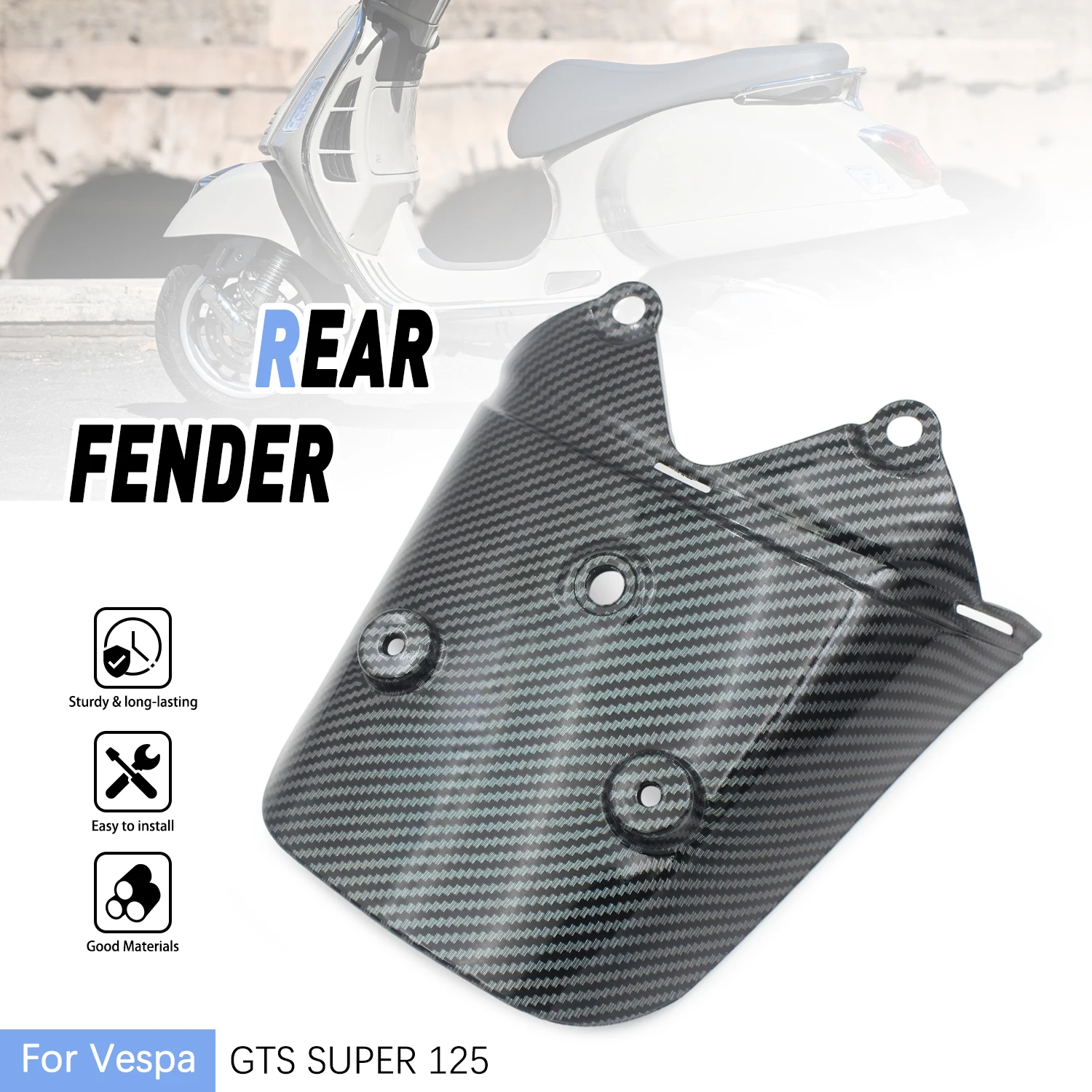Motorcycle Rear Fender Extension For PIAGGIO VESPA GTS 125 150 300 SUPER 4V IGET SPORT IE 2014-2018 Mudguard Splash Guard
Motorcycle Rear Fender Extension For PIAGGIO VESPA GTS 125 150 300 SUPER 4V IGET SPORT IE 2014-2018 Mudguard Splash Guard