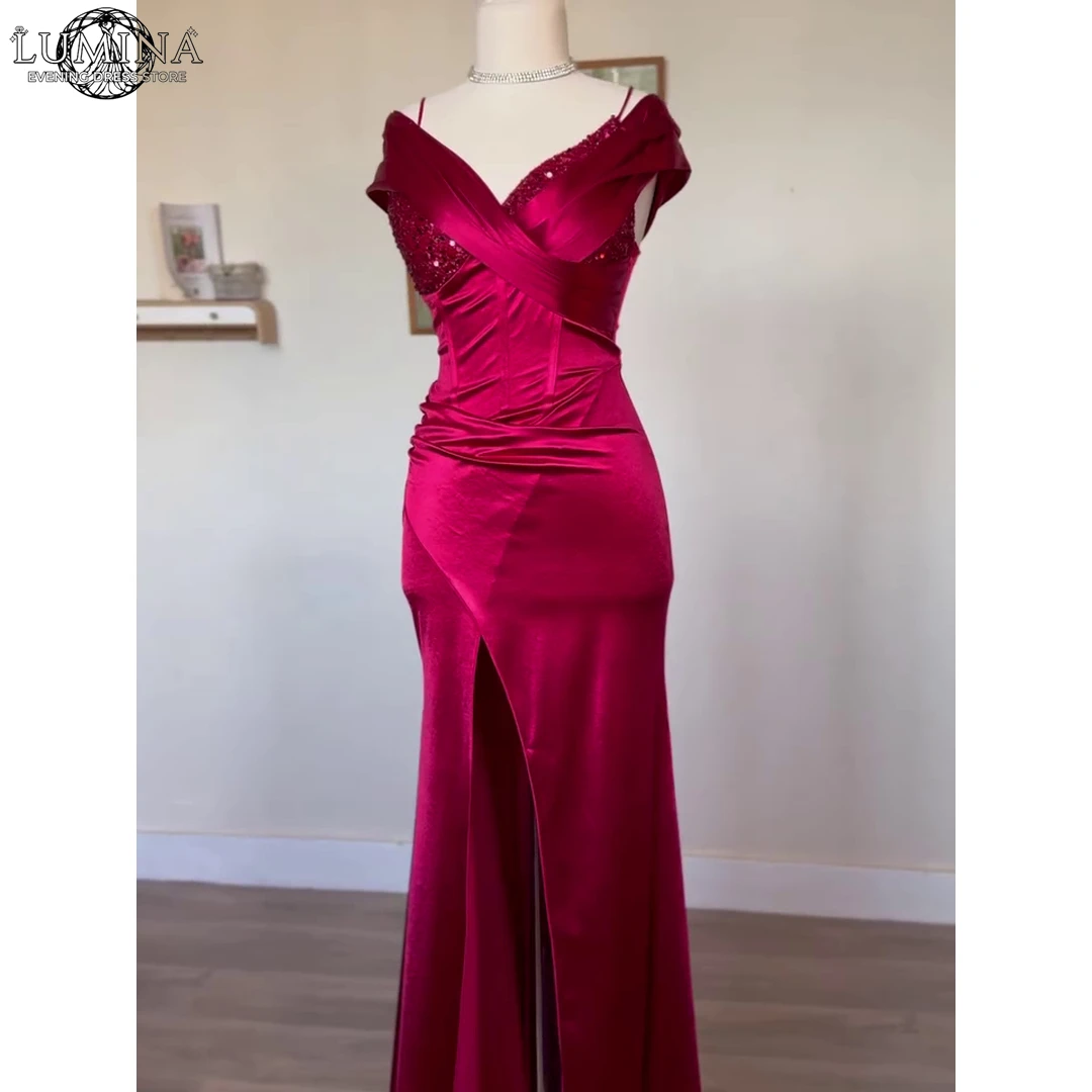 Lumina Custom Made Dresses for Woman Party Wedding Dresses and Evening Dresses for Events V-neck Fishtail Skirt Slit Beading
Lumina Custom Made Dresses for Woman Party Wedding Dresses and Evening Dresses for Events V-neck Fishtail Skirt Slit Beading