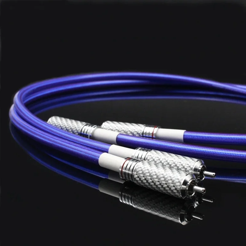 Pair Silver Plated RCA Cable 4 Core Copper HiFi Audio Signal Line Carbon Fiber Plug
Pair Silver Plated RCA Cable 4 Core Copper HiFi Audio Signal Line Carbon Fiber Plug