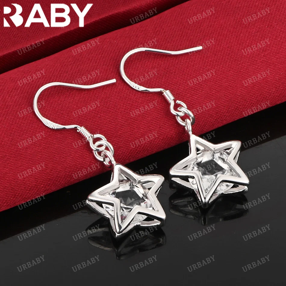 URBABY 925 Sterling Silver Earrings Zirconia Star Drop Earrings For Women Jewelry Fashion Party and Daily Wear
URBABY 925 Sterling Silver Earrings Zirconia Star Drop Earrings For Women Jewelry Fashion Party and Daily Wear
