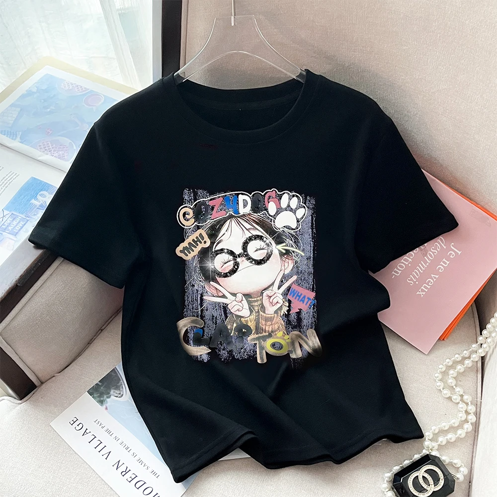 Korean Tops Round Neck Tees Women Fashion Casual Clothes Graphic T Shirts Girl Print Fashion T-shirt Female Summer Short Sleeve
Korean Tops Round Neck Tees Women Fashion Casual Clothes Graphic T Shirts Girl Print Fashion T-shirt Female Summer Short Sleeve