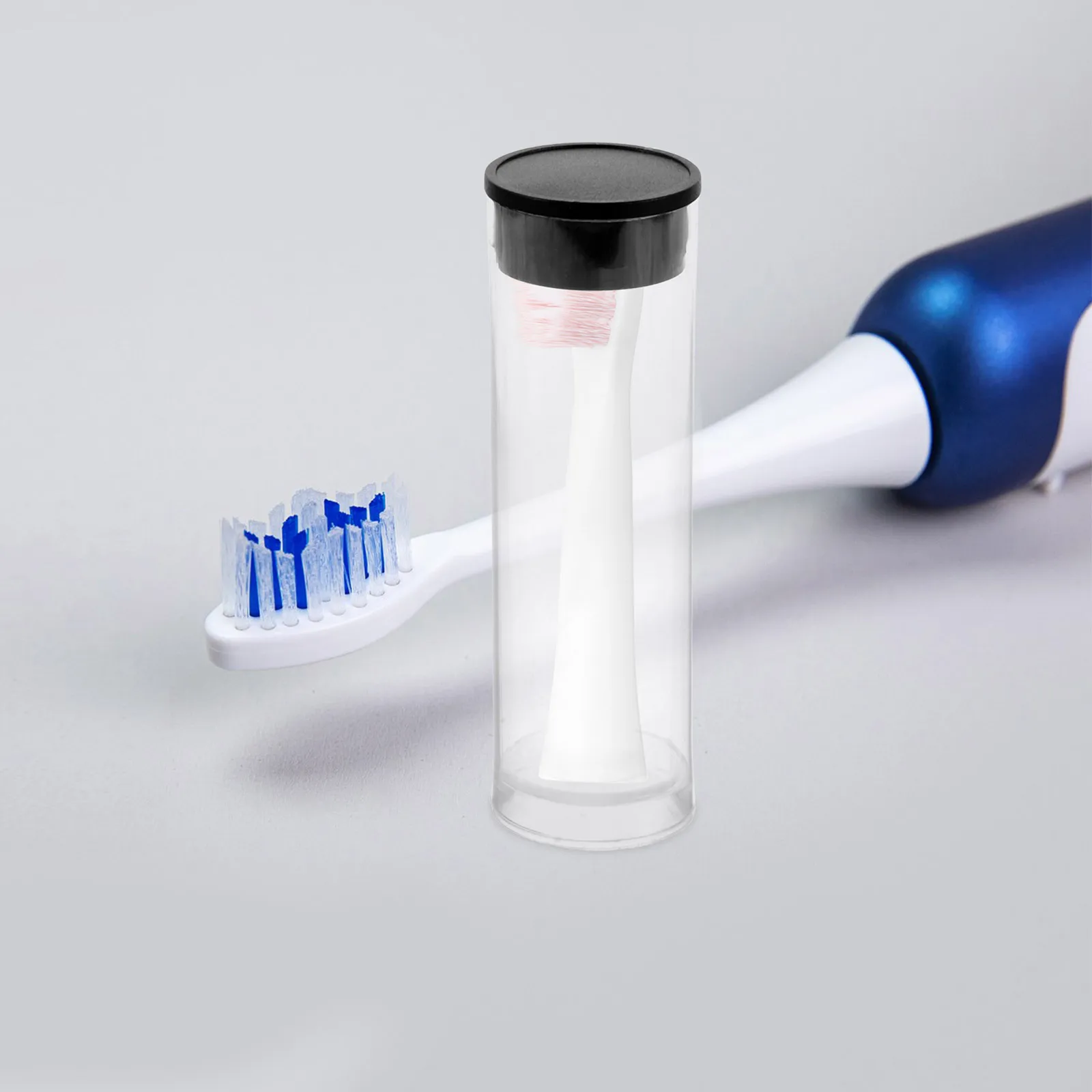 100Pcs Toothbrush Head Storage Tubes Plastic Transparent Travel Case Replacement Packaging Black Lid Organizer 
100Pcs Toothbrush Head Storage Tubes Plastic Transparent Travel Case Replacement Packaging Black Lid Organizer