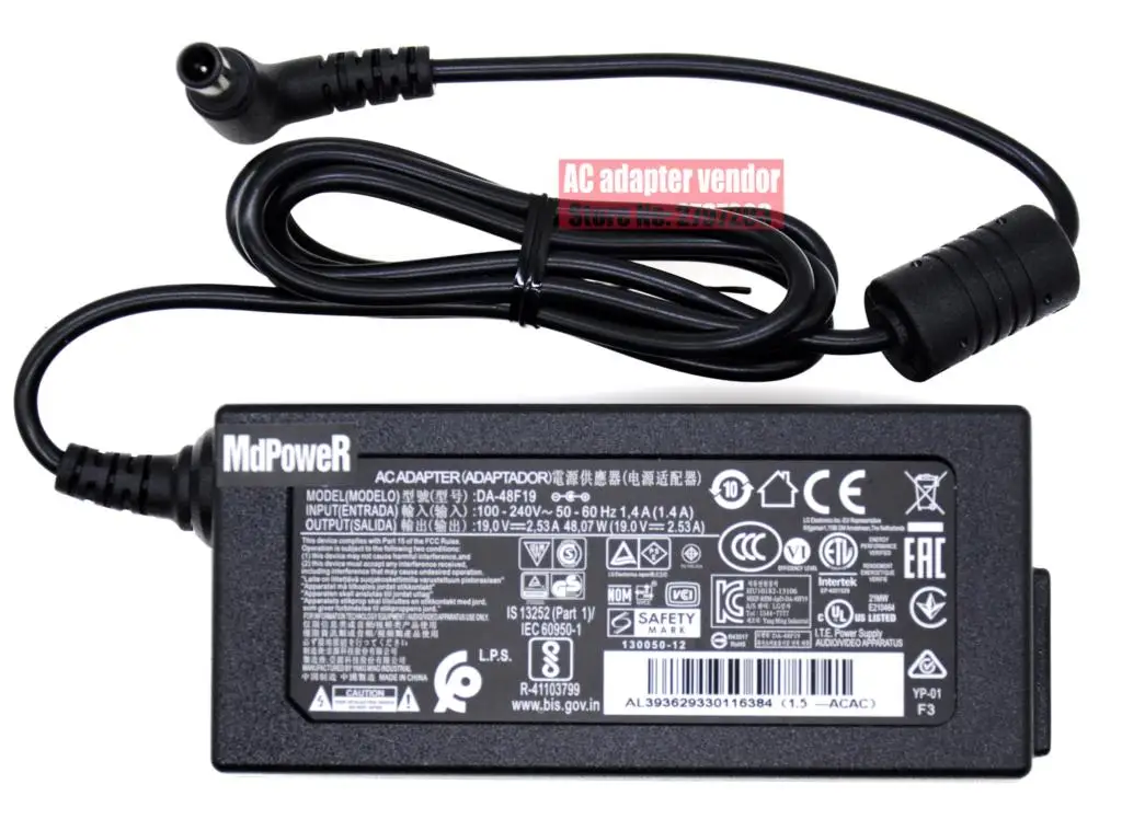 Original new FOR LG LCD monitor LED TV 19V 2.53A DA-48F19 AC adapter Power supply Charger cord
Original new FOR LG LCD monitor LED TV 19V 2.53A DA-48F19 AC adapter Power supply Charger cord