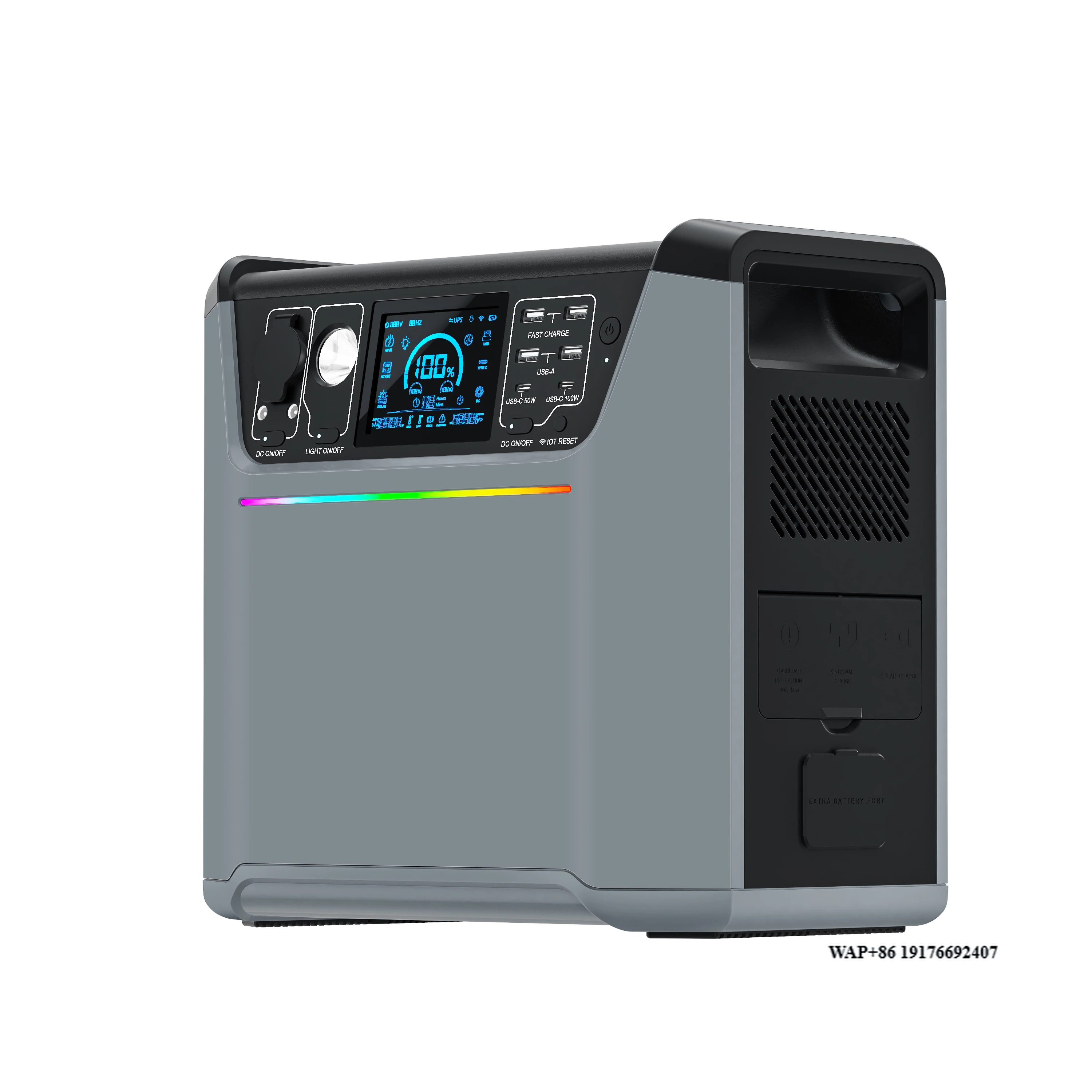 Portable 2000W Solar Power Station MPPT Controller Mobile Charging 300W-2000W 220V Energy Storage
Portable 2000W Solar Power Station MPPT Controller Mobile Charging 300W-2000W 220V Energy Storage