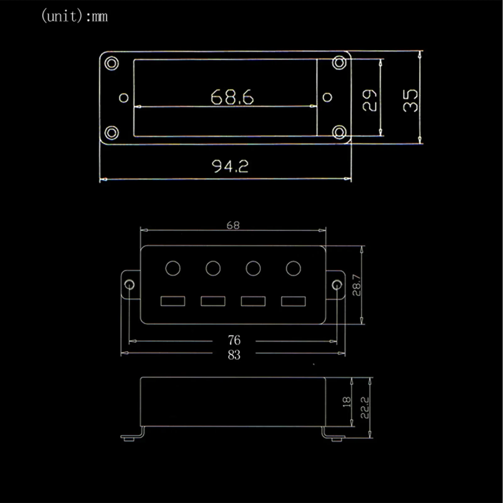 Musical Instruments BASS Pickup Black Frame Four-string Electric Bass Full Tone Color Strong Magnification Brand New
Musical Instruments BASS Pickup Black Frame Four-string Electric Bass Full Tone Color Strong Magnification Brand New