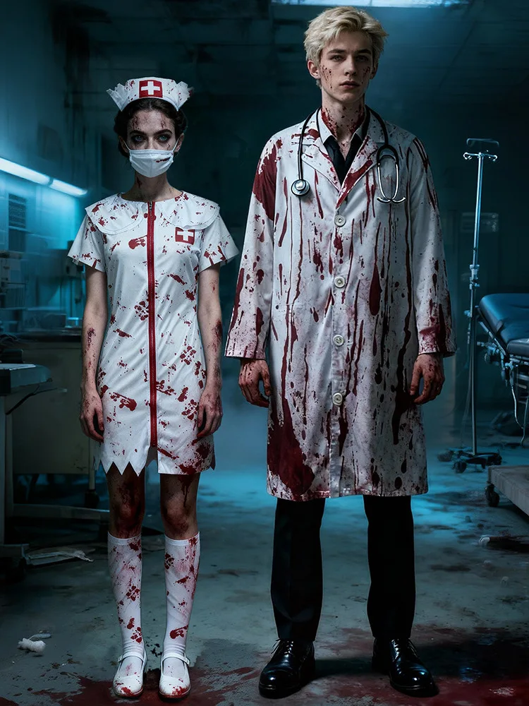 Halloween Party Costume Couple's Horror Doctor Women's Nurse Zombie Outfit Makeup Dance Party Traditional Chinese Stage Costume
Halloween Party Costume Couple's Horror Doctor Women's Nurse Zombie Outfit Makeup Dance Party Traditional Chinese Stage Costume