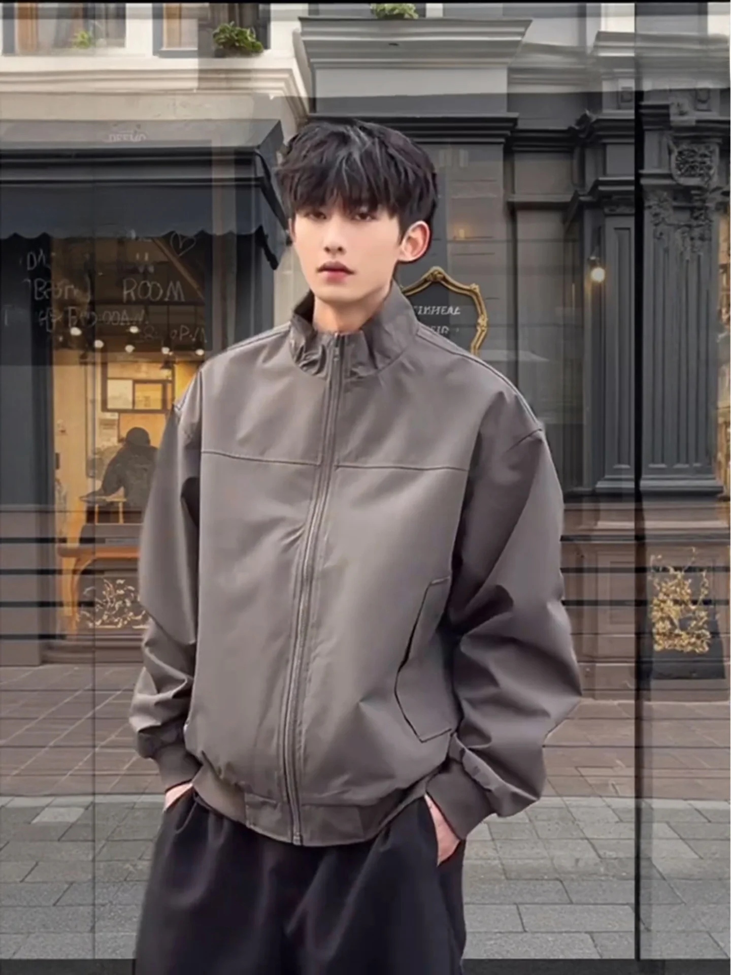 ay Casual Collar Men's Jaet Autumn Hard Pilot Baseball Workwear Tee-Proof Windbreaker Outerwear Loose Fit Long Sve
ay Casual Collar Men's Jaet Autumn Hard Pilot Baseball Workwear Tee-Proof Windbreaker Outerwear Loose Fit Long Sve