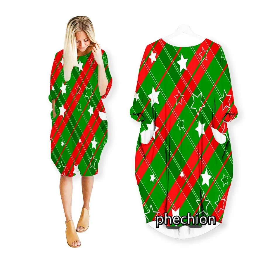 phechion Summer Christmas Pattern 3D Print Dresses Fashion Casual Mid-length Dress Women Clothing Pocket Long Sleeve Top W45
phechion Summer Christmas Pattern 3D Print Dresses Fashion Casual Mid-length Dress Women Clothing Pocket Long Sleeve Top W45