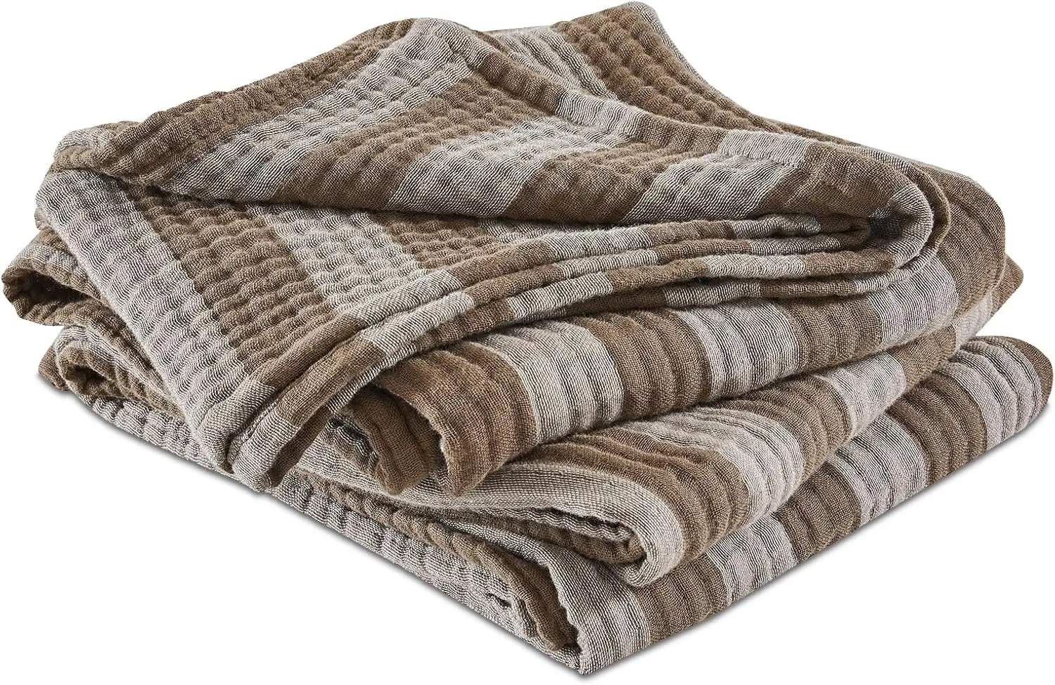 Cotton Muslin King Blanket, Breathable Gauze Bedspread Coverlet, Soft Lightweight for All Seasons (Striped Brown, 108x90 Inches)
Cotton Muslin King Blanket, Breathable Gauze Bedspread Coverlet, Soft Lightweight for All Seasons (Striped Brown, 108x90 Inches)