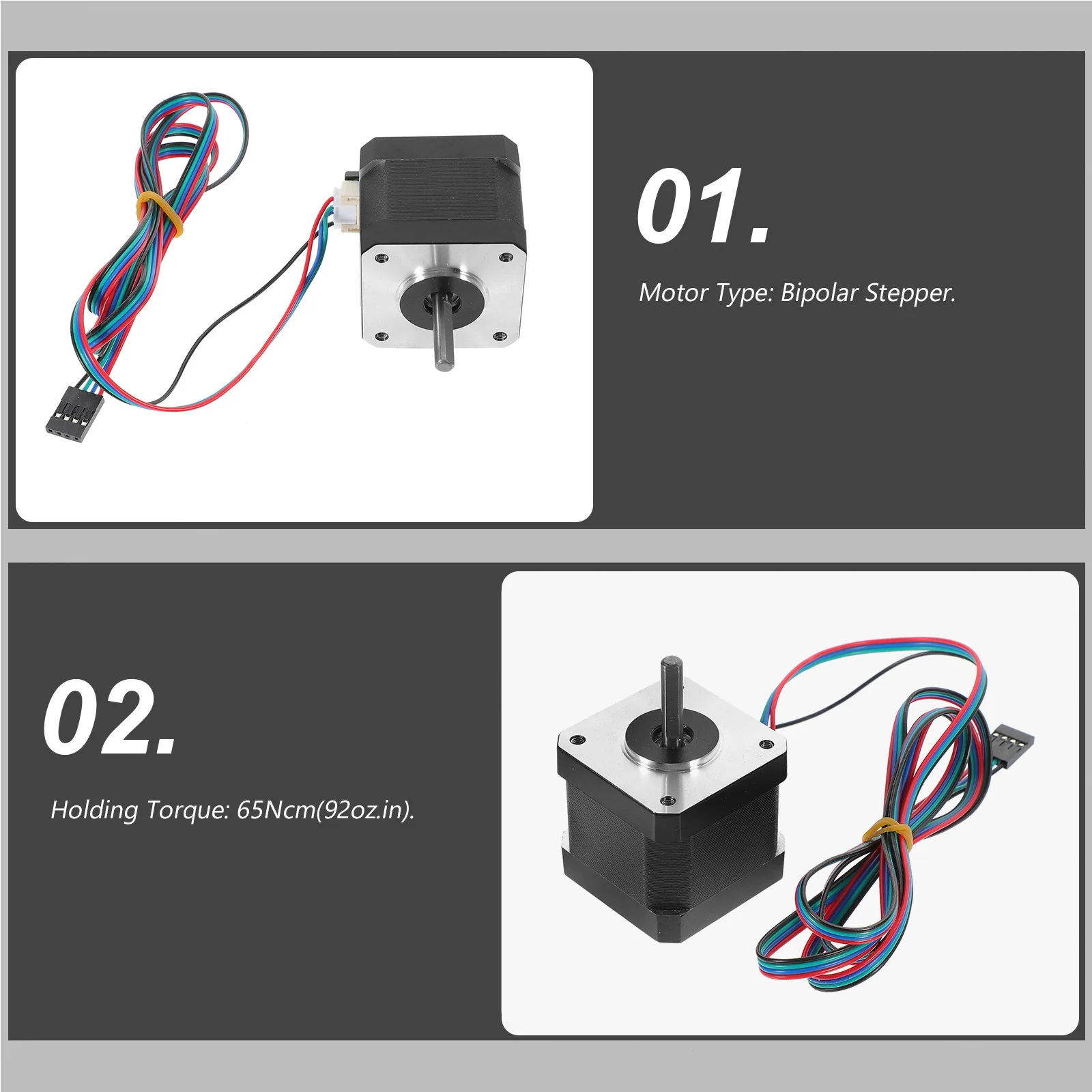1pcs 92Oz. .1A Extruder Motor Bipolar Stepper Motor For 17 3D Printer Bipolar Stepper Replacement Part
1pcs 92Oz. .1A Extruder Motor Bipolar Stepper Motor For 17 3D Printer Bipolar Stepper Replacement Part