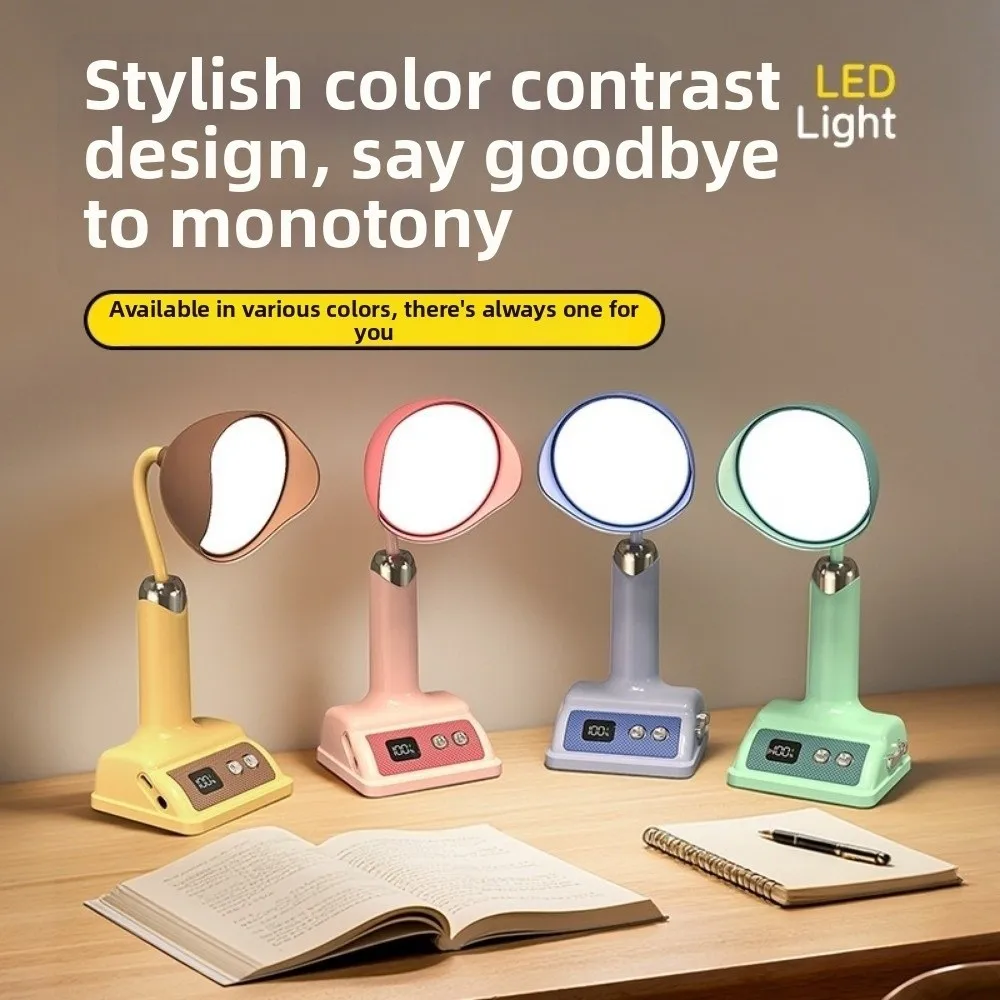 Eye Protection LED Desk Lamp Dimming Function Energy-Efficient Reading Table Lamp USB Charging Digital Display Night Light