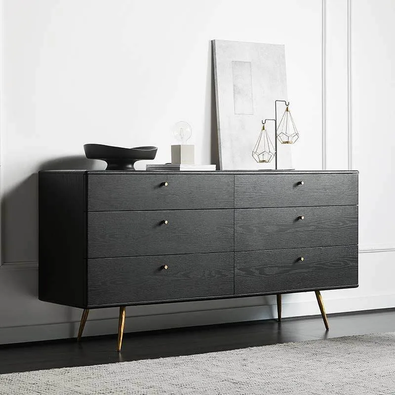 Nordic black solid wood six-chest cabinet, bedroom storage locker, modern simple style, living room dining side cabinet, retro b
Nordic black solid wood six-chest cabinet, bedroom storage locker, modern simple style, living room dining side cabinet, retro b