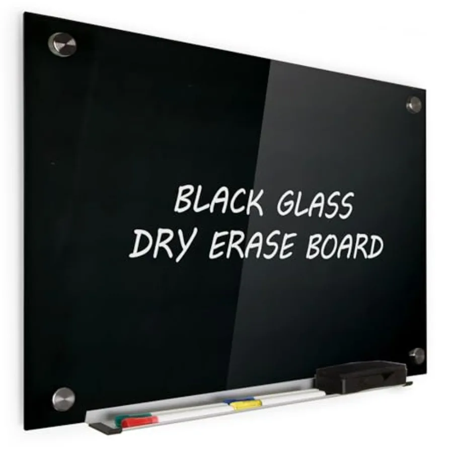 Real Glass Dry Erase Board 18" x 24" Tempered Glass Surface Frameless Wall Mount with 4 Assorted Color Markers and Eraser by
Real Glass Dry Erase Board 18" x 24" Tempered Glass Surface Frameless Wall Mount with 4 Assorted Color Markers and Eraser by
