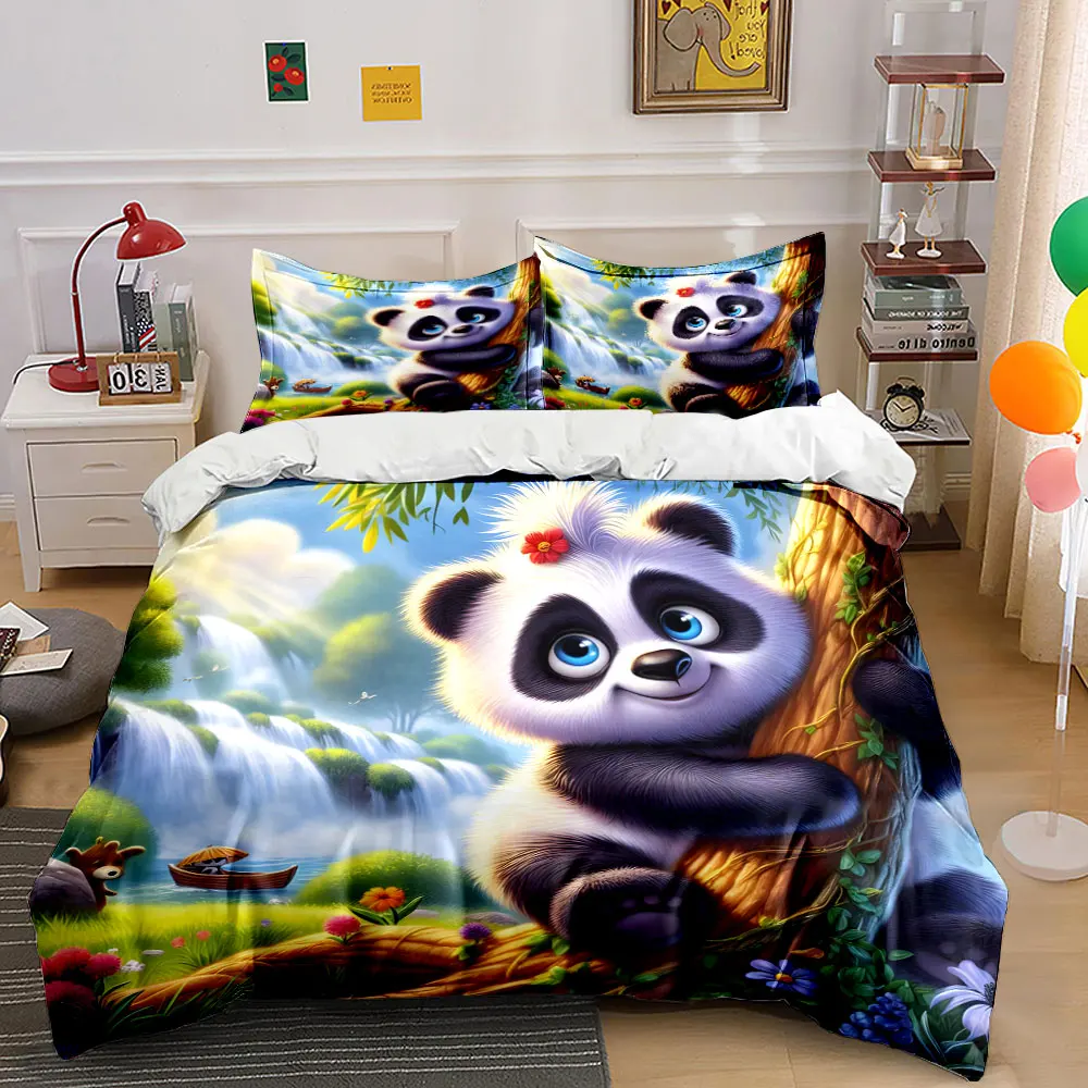 Cute panda hugging tree, waterfall backdrop Print Soft Comfortable Duvet Cover Bedding Set Included 1*Duvet Cover 2*Pillowcases
Cute panda hugging tree, waterfall backdrop Print Soft Comfortable Duvet Cover Bedding Set Included 1*Duvet Cover 2*Pillowcases