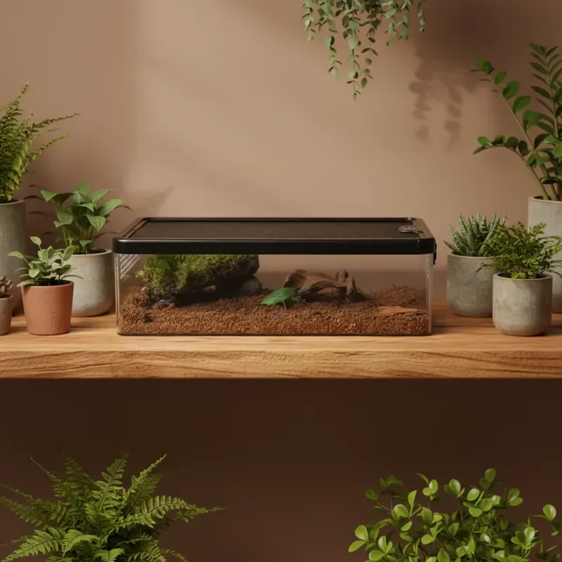 Durable Eco-Friendly Terrarium for Reptiles Escape-Proof Breeding Box Easy-Clean PC Enclosure Breathable Reptile Habitat
Durable Eco-Friendly Terrarium for Reptiles Escape-Proof Breeding Box Easy-Clean PC Enclosure Breathable Reptile Habitat