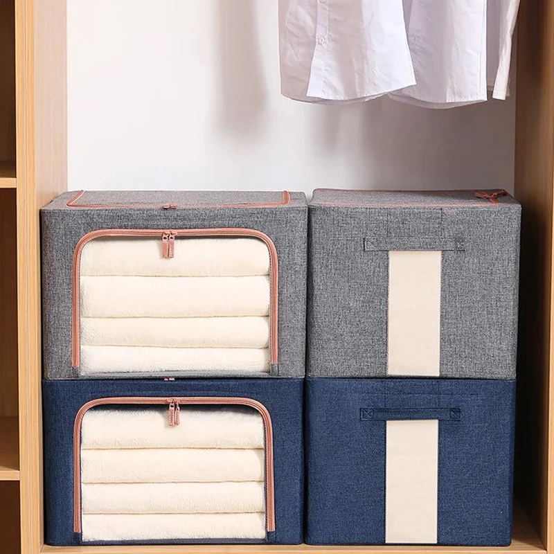 1Pcs Clothes Organizer Box Steel Frame Storage Boxes Toys Foldable Transparent Fabric Folding Container Moving Home Organization
1Pcs Clothes Organizer Box Steel Frame Storage Boxes Toys Foldable Transparent Fabric Folding Container Moving Home Organization