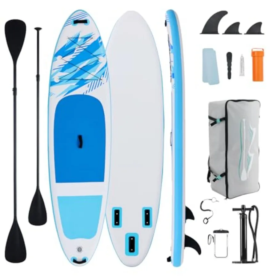 Inflatable Stand Up Paddle Board for outdoor water sports, PVC drop-stitch material, blue-gray color, ultra-stable wide design
Inflatable Stand Up Paddle Board for outdoor water sports, PVC drop-stitch material, blue-gray color, ultra-stable wide design