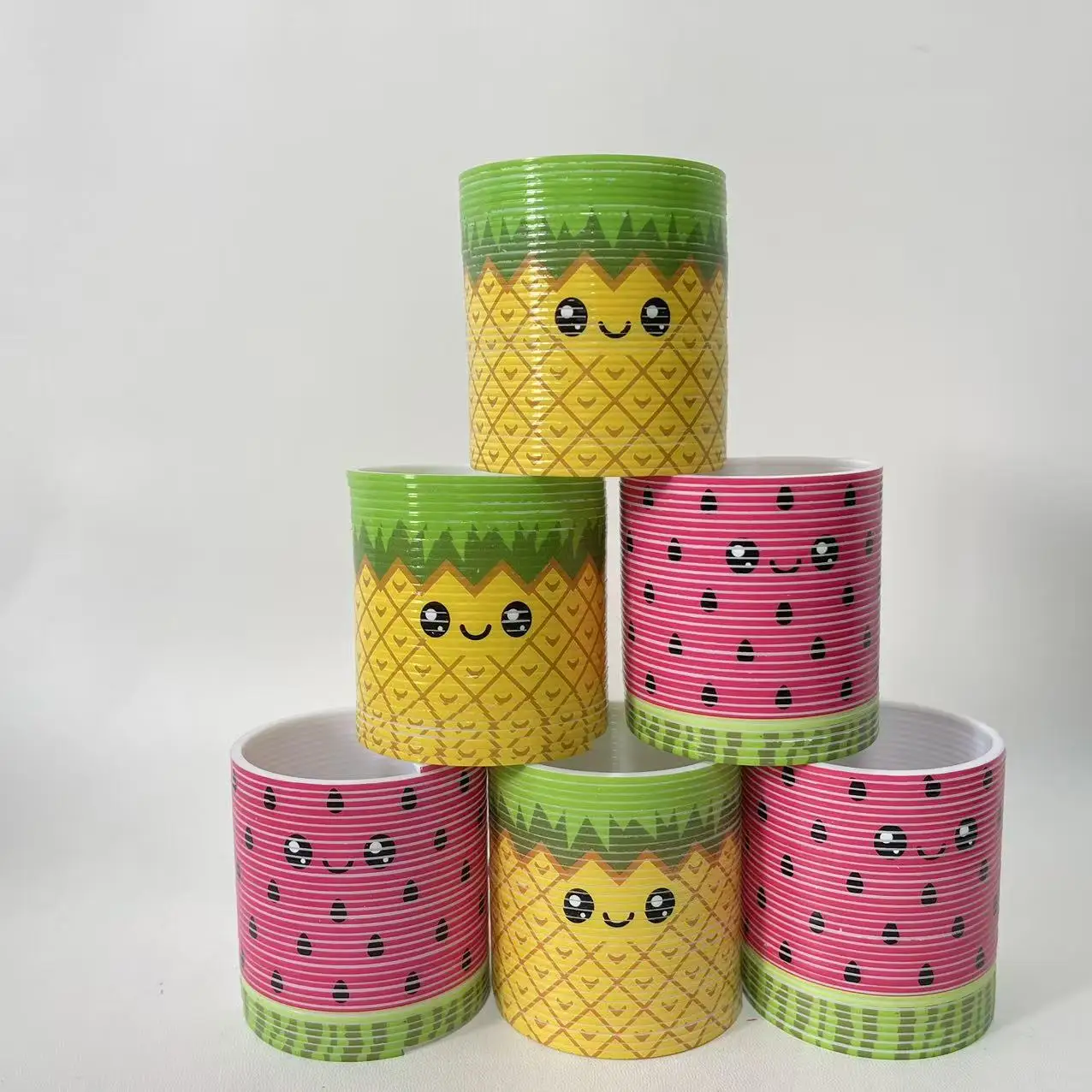 1pcs Kids Rainbow Coil Spring Toy Watermelon Pineapple Pattern Stretchable Foldable Safe Plastic Fidget Toy Color Recognition Fruit Vocabulary Learning Toy for Birthday Festival Party Favors
1pcs Kids Rainbow Coil Spring Toy Watermelon Pineapple Pattern Stretchable Foldable Safe Plastic Fidget Toy Color Recognition Fruit Vocabulary Learning Toy for Birthday Festival Party Favors