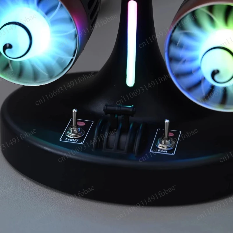 Creative Turbine Desktop Fan Dual Turbine Design Silent Cooling Fan with Colorful Lights Soft Breeze for Home Office
Creative Turbine Desktop Fan Dual Turbine Design Silent Cooling Fan with Colorful Lights Soft Breeze for Home Office