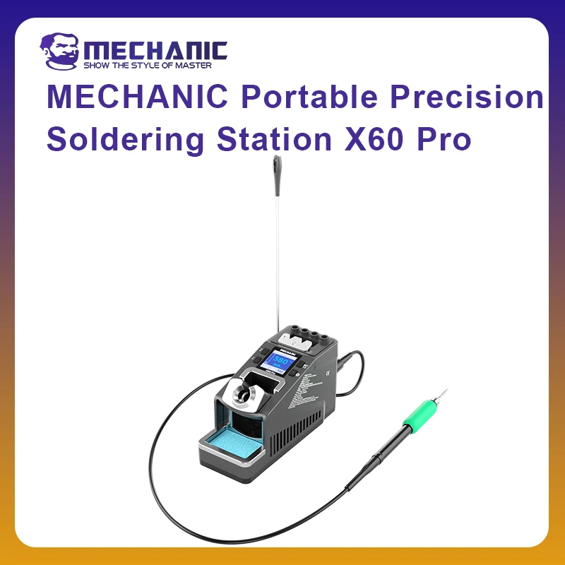 MECHANIC OFFICIAL Portable Precision Soldering Station X60 Pro Mobile Phone Tablet Repair Motherboard PCB IC CPU SMD Soldering
MECHANIC OFFICIAL Portable Precision Soldering Station X60 Pro Mobile Phone Tablet Repair Motherboard PCB IC CPU SMD Soldering