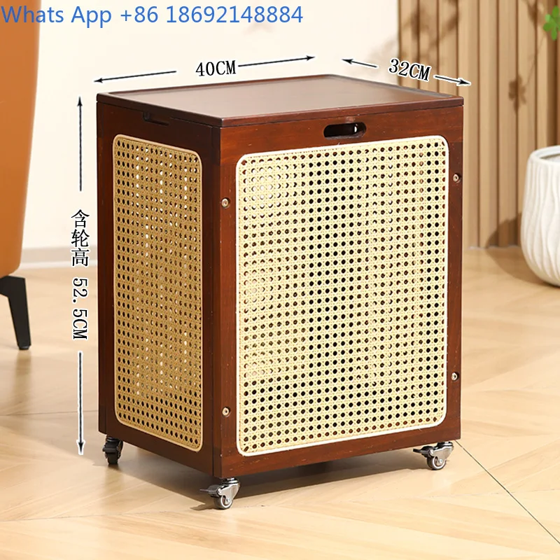 Dirty Laundry Basket Household Clothes Storage Basket Rattan Woven Storage Bin High-Value Dirty Laundry Basket with Wheels
Dirty Laundry Basket Household Clothes Storage Basket Rattan Woven Storage Bin High-Value Dirty Laundry Basket with Wheels