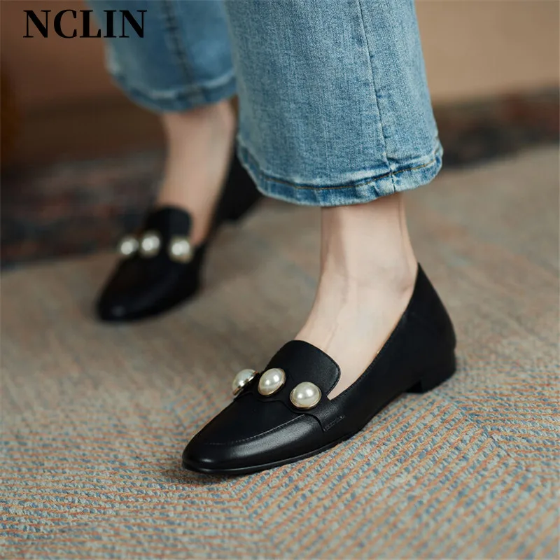 Spring Autumn New Women Pumps Split Leather Casual Loafers Woman Chunky Heel Shoes For Women Slip-On Round Toe Low Heeled Shoes
Spring Autumn New Women Pumps Split Leather Casual Loafers Woman Chunky Heel Shoes For Women Slip-On Round Toe Low Heeled Shoes