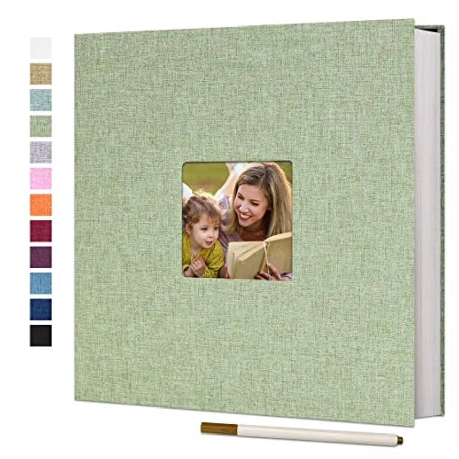Large Photo Album Self Adhesive for 4x6 8x10 10x12 Pictures Linen Scrapbook Album DIY 60 Blank Pages with A Metallic Pen
Large Photo Album Self Adhesive for 4x6 8x10 10x12 Pictures Linen Scrapbook Album DIY 60 Blank Pages with A Metallic Pen