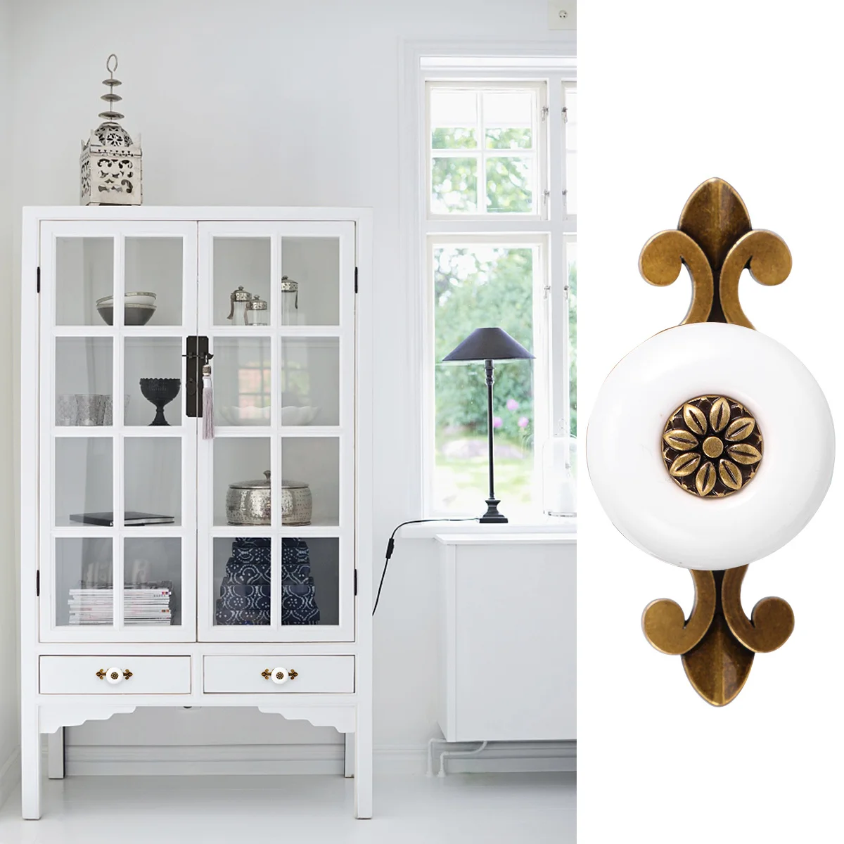 2Pcs Zinc Alloy Cabinet Pull Bar Ceramic Drawer Knob Furniture Handle Durable Stylish Texture for Home Office Cabinet Pull Bar 
2Pcs Zinc Alloy Cabinet Pull Bar Ceramic Drawer Knob Furniture Handle Durable Stylish Texture for Home Office Cabinet Pull Bar