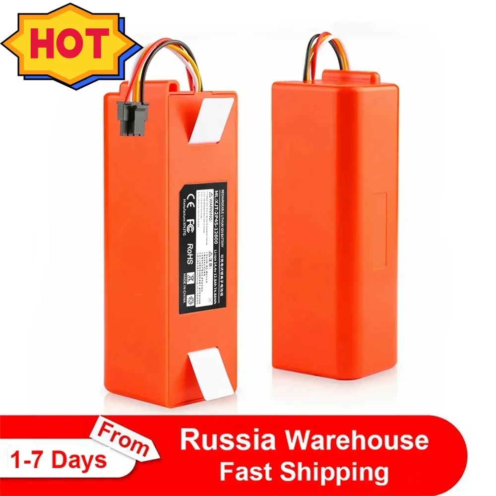 2024 Upgrade 14.4V 12.8Ah li-ion Battery Vacuum Cleaner accessories for xiaomi mi robot Robotics cleaner roborock S50 S51 T4
2024 Upgrade 14.4V 12.8Ah li-ion Battery Vacuum Cleaner accessories for xiaomi mi robot Robotics cleaner roborock S50 S51 T4