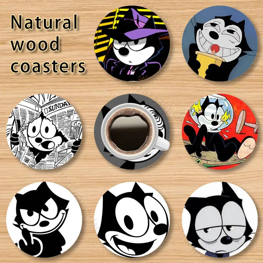 F-FelixES The C-Cat Style Vintage 4in Wooden Coasters Coffee Tea Cups Home Decor Christmas New Year Party Gift
F-FelixES The C-Cat Style Vintage 4in Wooden Coasters Coffee Tea Cups Home Decor Christmas New Year Party Gift