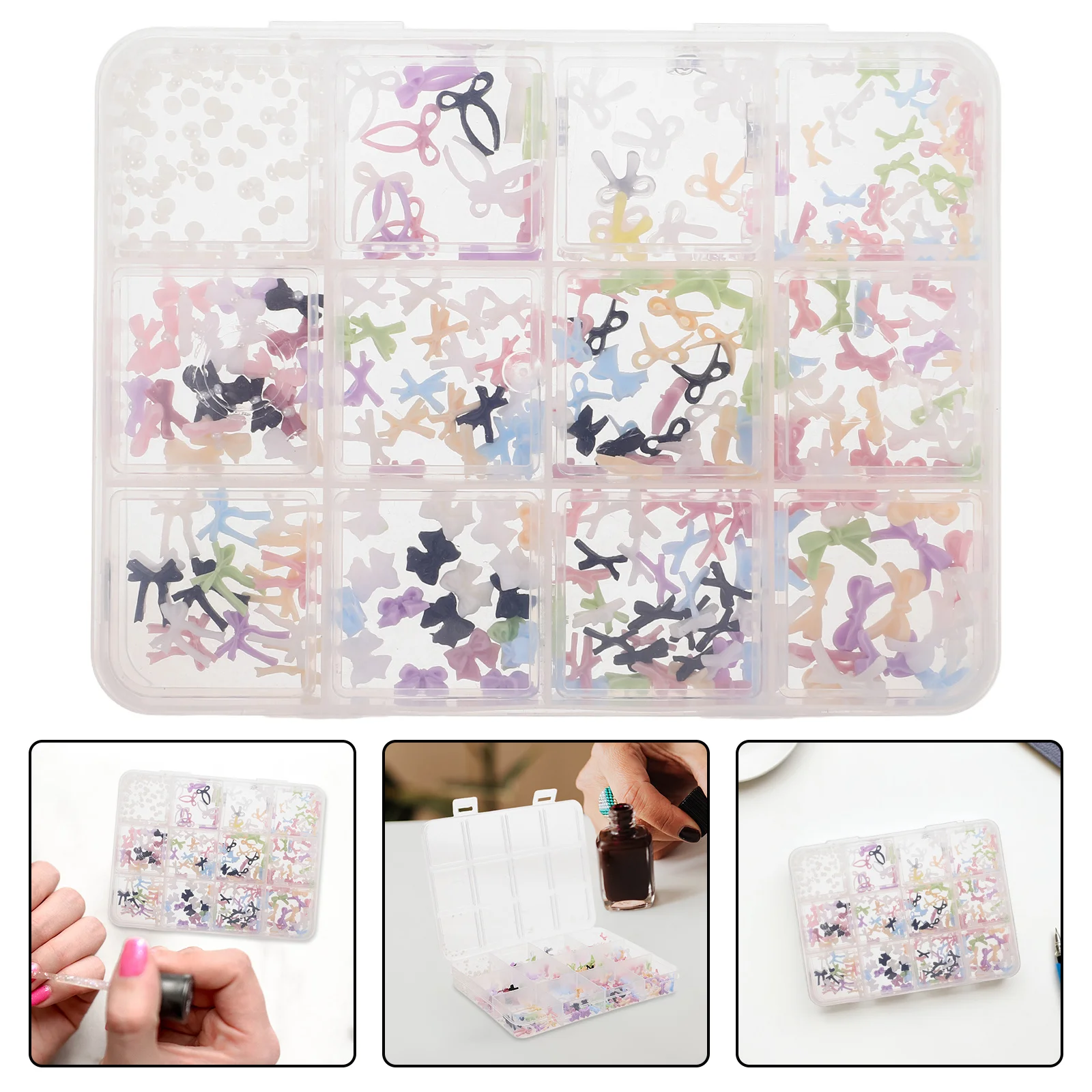 Kawaii 3D Nail Bow Charms Mix Colorful Resin Nail Art Decorations DIY Fingernail Embellishment Set with Compartment Box for Easy
Kawaii 3D Nail Bow Charms Mix Colorful Resin Nail Art Decorations DIY Fingernail Embellishment Set with Compartment Box for Easy