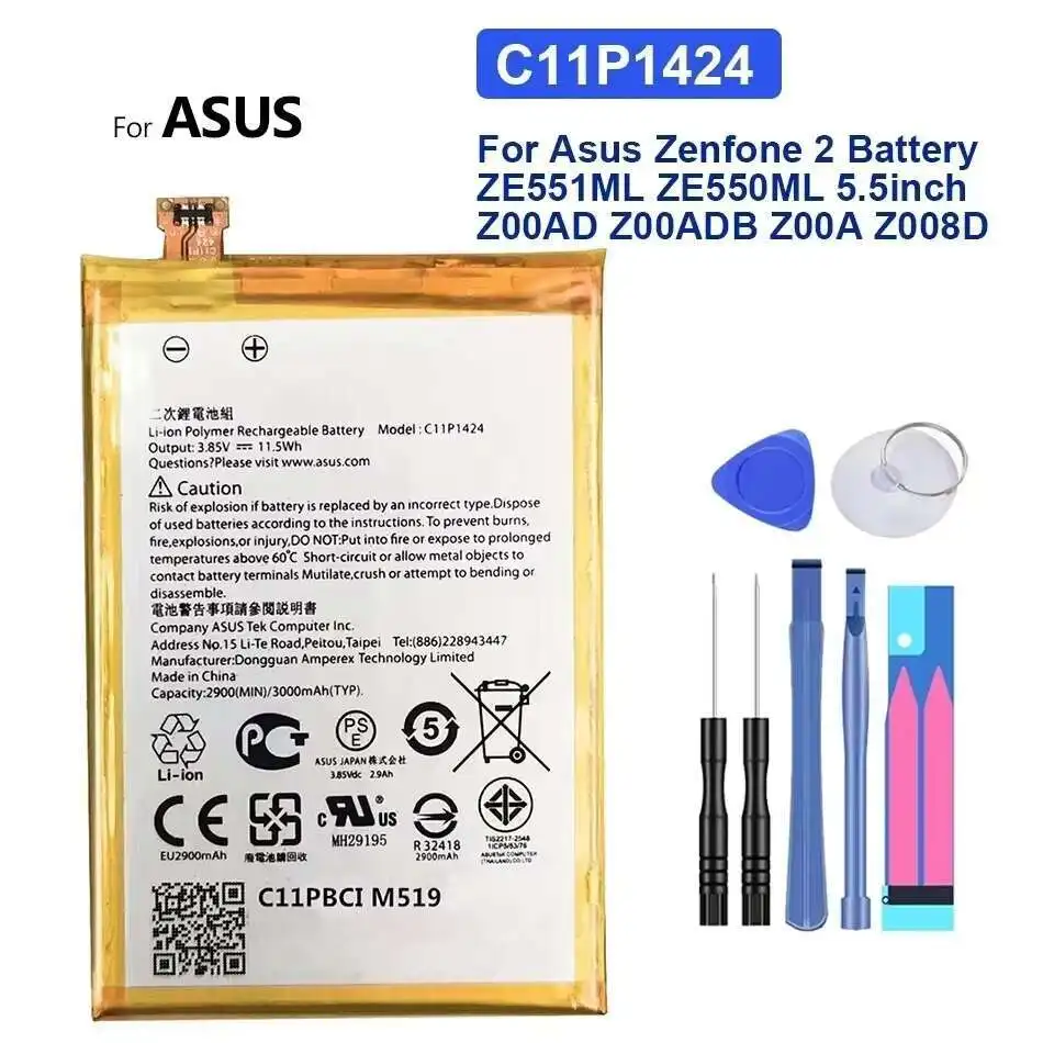 3000Mah C11P1424 Without Iron Sheet Mobile Phone Battery For Asus Zenfone 2 Zenfone2 Z00AD Z00BD ZE551ML ZE550ML High-Capacity
3000Mah C11P1424 Without Iron Sheet Mobile Phone Battery For Asus Zenfone 2 Zenfone2 Z00AD Z00BD ZE551ML ZE550ML High-Capacity