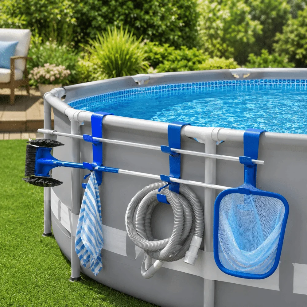 Adjustable Pool Pole Bracket Clothing Hanging Multi-functional Pool Hook Holder Plastic Telescopic Pole Hanger Pool Tool Storage
Adjustable Pool Pole Bracket Clothing Hanging Multi-functional Pool Hook Holder Plastic Telescopic Pole Hanger Pool Tool Storage