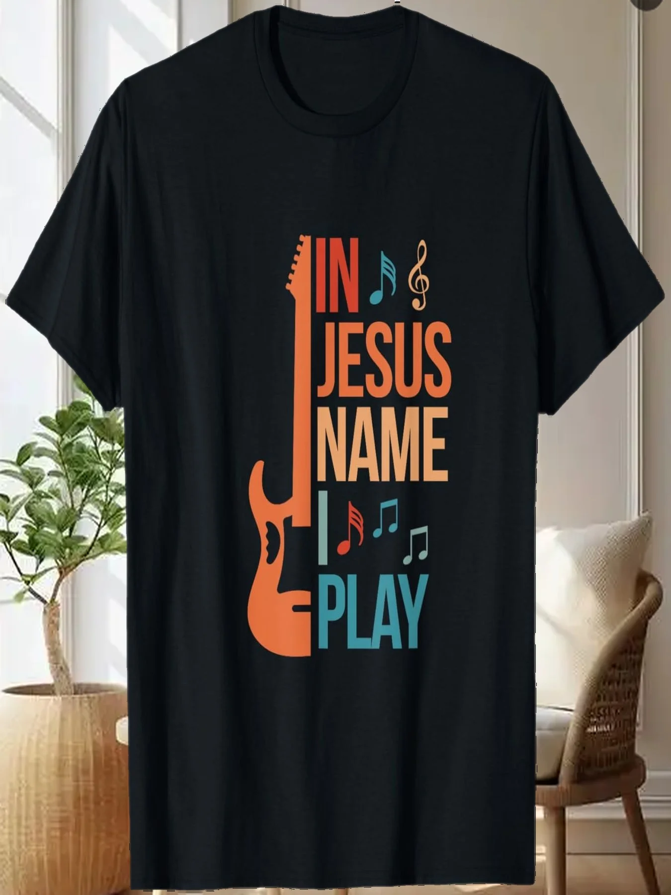 In Jesus Name I Play Guitar Christian Guitar Player T-Shirt
In Jesus Name I Play Guitar Christian Guitar Player T-Shirt