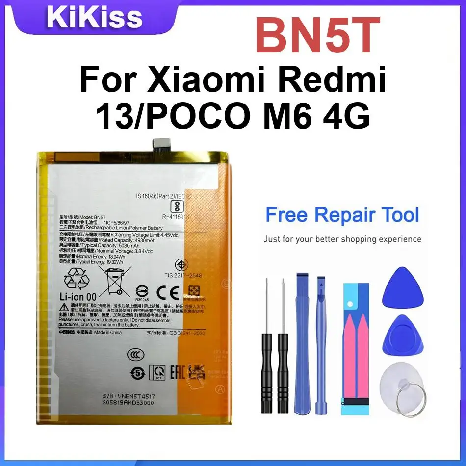 BN5T Batteries For Xiaomi Redmi 13/POCO M6 4G High-Performance Mobile Phone Battery
BN5T Batteries For Xiaomi Redmi 13/POCO M6 4G High-Performance Mobile Phone Battery