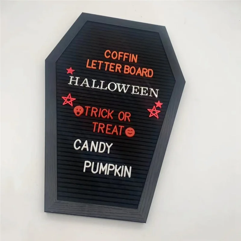 Qy-Coffin Letter Board With Ghost And Seasons Emojis On Wooden Frame, Halloween Decoration Gothic Decor Spooky Gift
Qy-Coffin Letter Board With Ghost And Seasons Emojis On Wooden Frame, Halloween Decoration Gothic Decor Spooky Gift