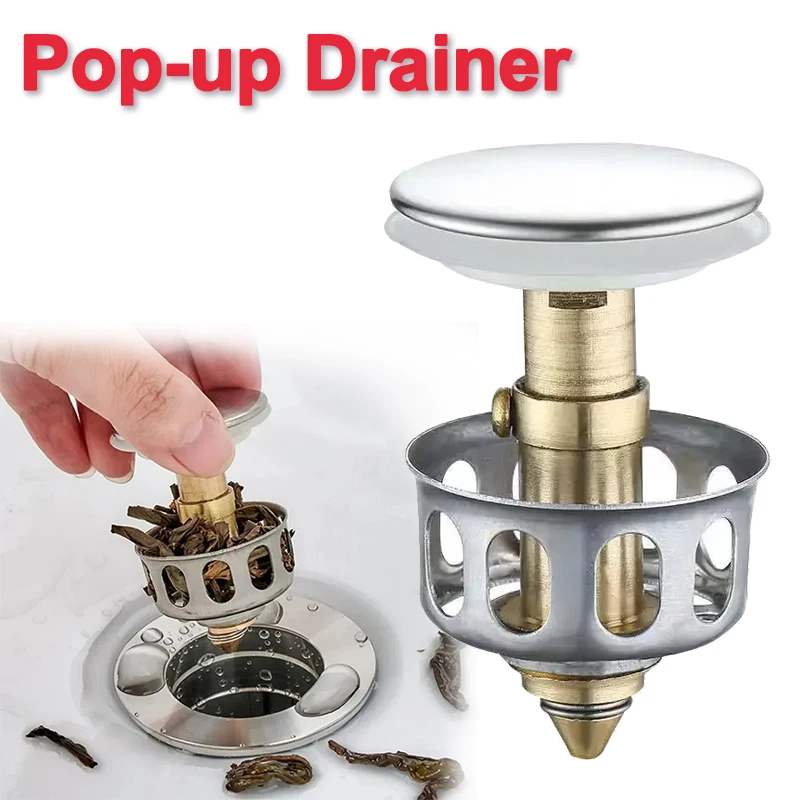 New 2026 Metal Basin Drain Valve Pop-Up Drainer Bathtub Strainer Plug with Hair Catcher - Waste Stopper Bathroom Accessory
New 2026 Metal Basin Drain Valve Pop-Up Drainer Bathtub Strainer Plug with Hair Catcher - Waste Stopper Bathroom Accessory