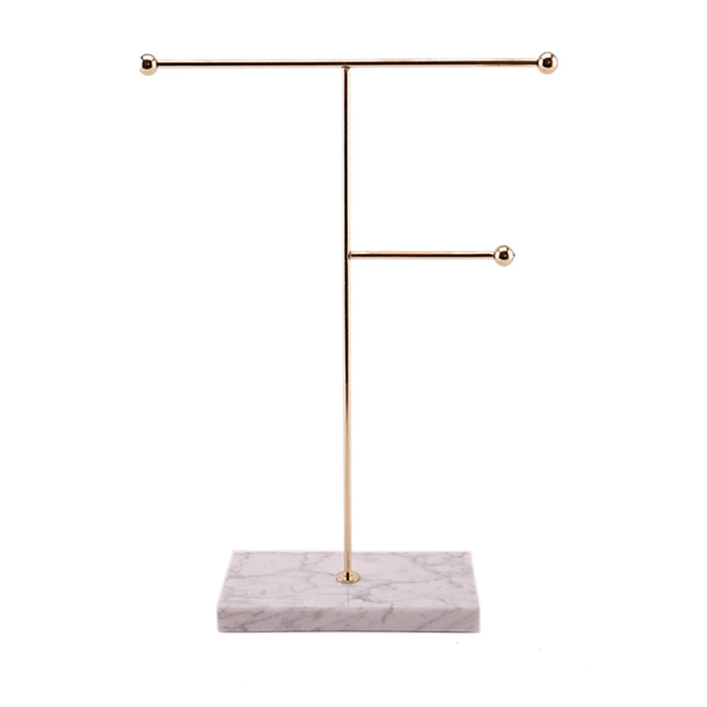 Marble Base Plated Iron Jewelry Display Holder T Bar Rack Necklace Organizer Watch Stand Earring Tray Storage Solution
Marble Base Plated Iron Jewelry Display Holder T Bar Rack Necklace Organizer Watch Stand Earring Tray Storage Solution