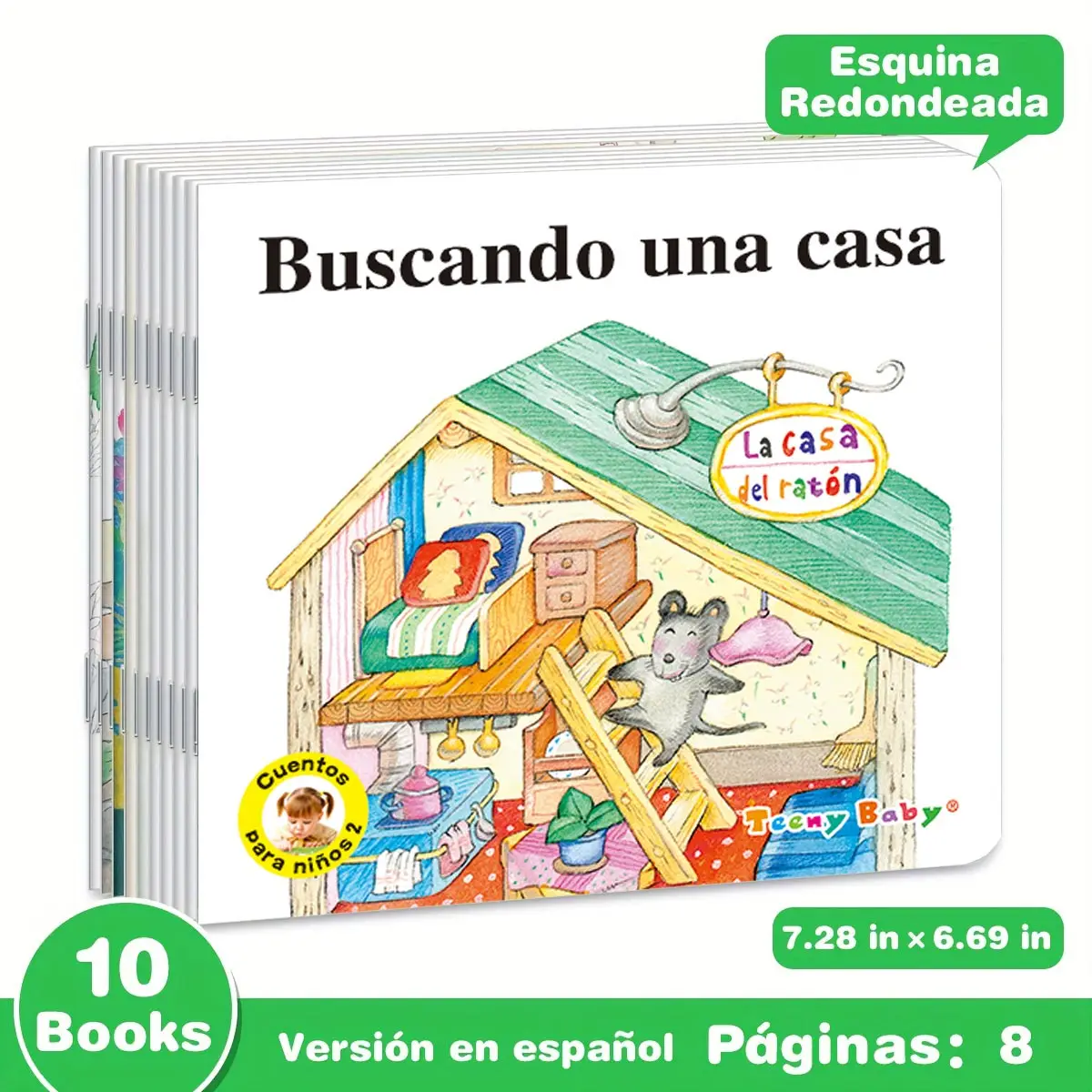 10 Books Set Spanish Bedtime Fairy Tale Picture Book Hand Drawn Color Animal Character Short Story Collection For Daily Reading
10 Books Set Spanish Bedtime Fairy Tale Picture Book Hand Drawn Color Animal Character Short Story Collection For Daily Reading