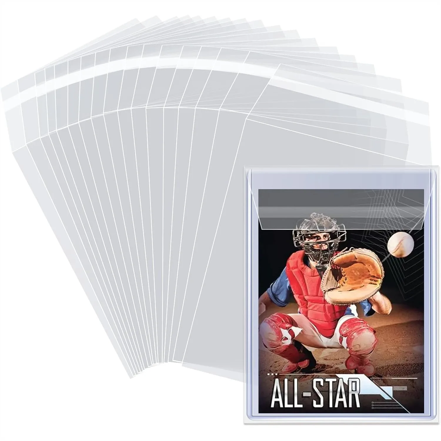 200 Pack Top Loader Sleeves, Resealable Penny Sleeves for Trading Card Protection with Flap
200 Pack Top Loader Sleeves, Resealable Penny Sleeves for Trading Card Protection with Flap