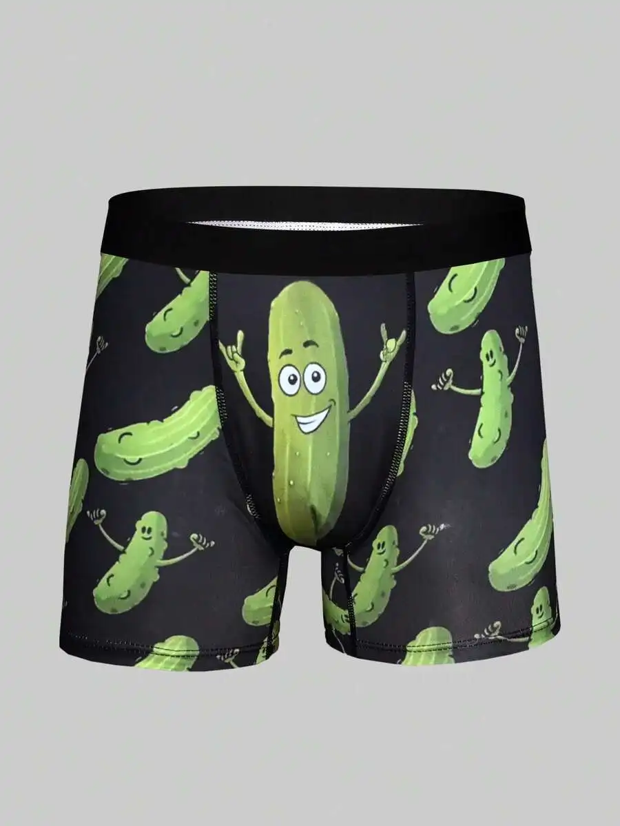 Mens Novelty Cucumber Print Breathable Elastic Waist Boxer Shorts
Mens Novelty Cucumber Print Breathable Elastic Waist Boxer Shorts