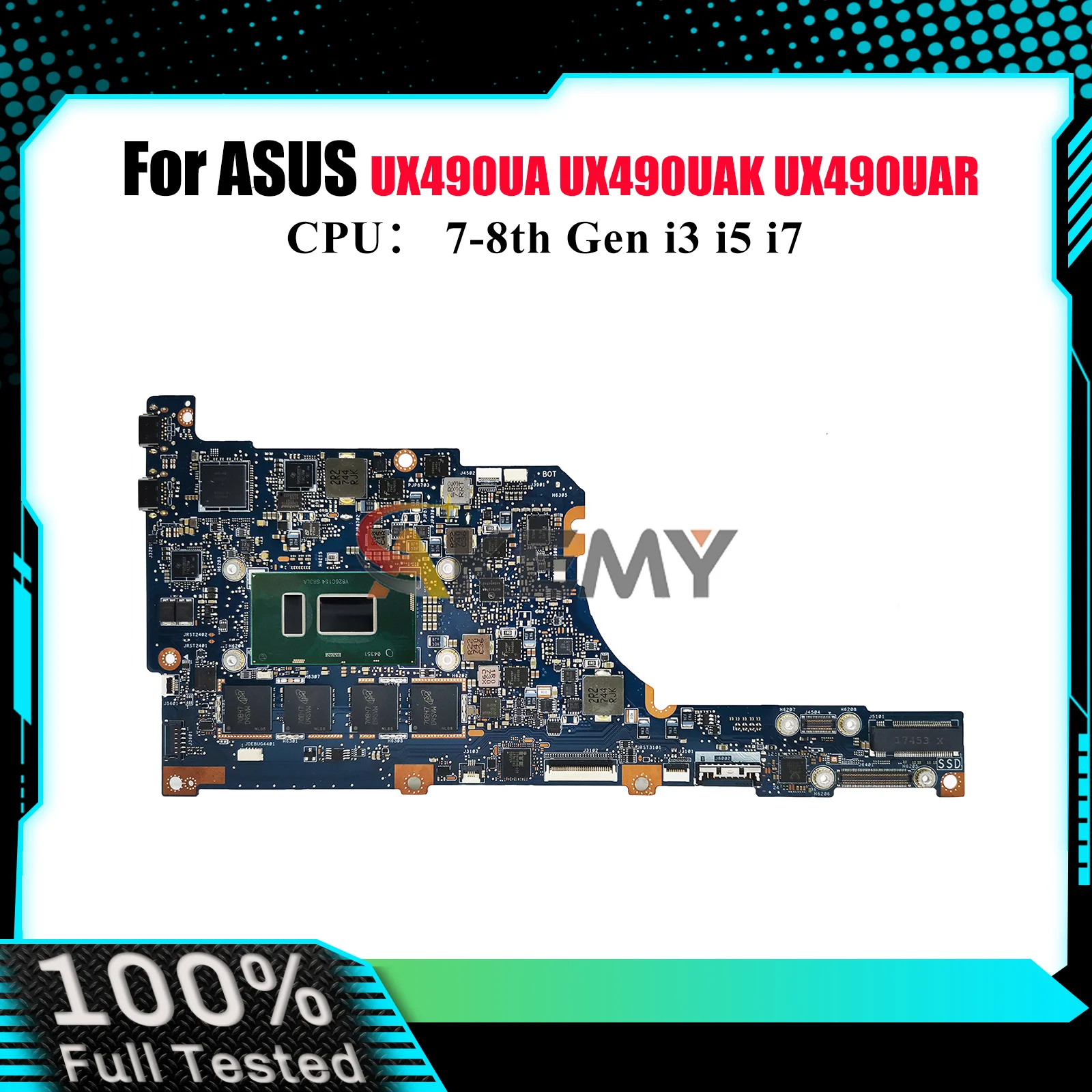 UX490UA Laptop Motherboard For ASUS ZenBook UX490UAR UX490U UX490UAK UX490UA Notebook Mainboard With i3 i5 i7 CPU 100% tests OK
UX490UA Laptop Motherboard For ASUS ZenBook UX490UAR UX490U UX490UAK UX490UA Notebook Mainboard With i3 i5 i7 CPU 100% tests OK