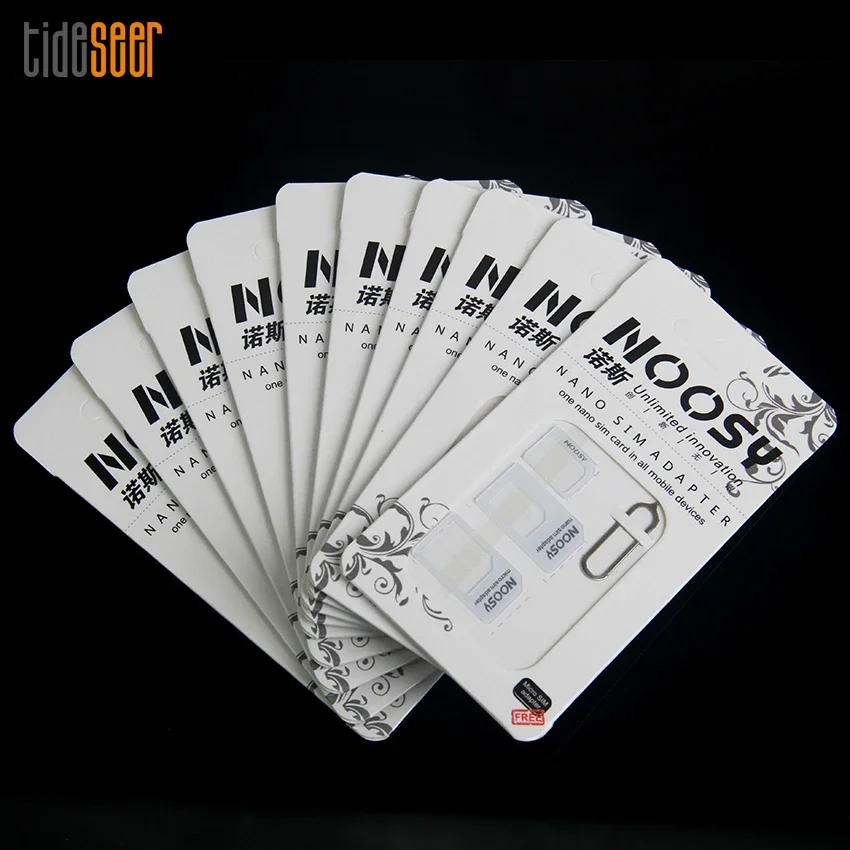 500set 4 in 1 Nano Sim Adapter to Micro/Standard SIM Card Adaptor with Eject Pin for iPhone Samsung Xiaomi Mobile Phone
500set 4 in 1 Nano Sim Adapter to Micro/Standard SIM Card Adaptor with Eject Pin for iPhone Samsung Xiaomi Mobile Phone
