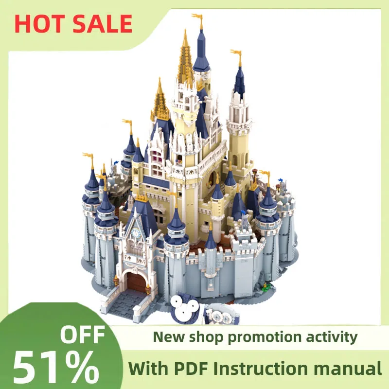 Famous Princess Cartoon Series Perfect Big Castle MOC Street View Model Building Blocks Diy Creative Ideas Kid Toy Birthday Gift
Famous Princess Cartoon Series Perfect Big Castle MOC Street View Model Building Blocks Diy Creative Ideas Kid Toy Birthday Gift