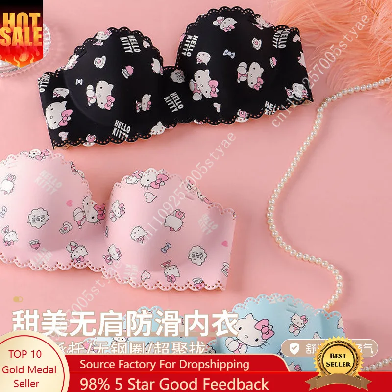 Hello Kitty Cartoon Strapless Bra Sweet Cute Push-Up Anti-Sagging Backless Style New Arrival
Hello Kitty Cartoon Strapless Bra Sweet Cute Push-Up Anti-Sagging Backless Style New Arrival