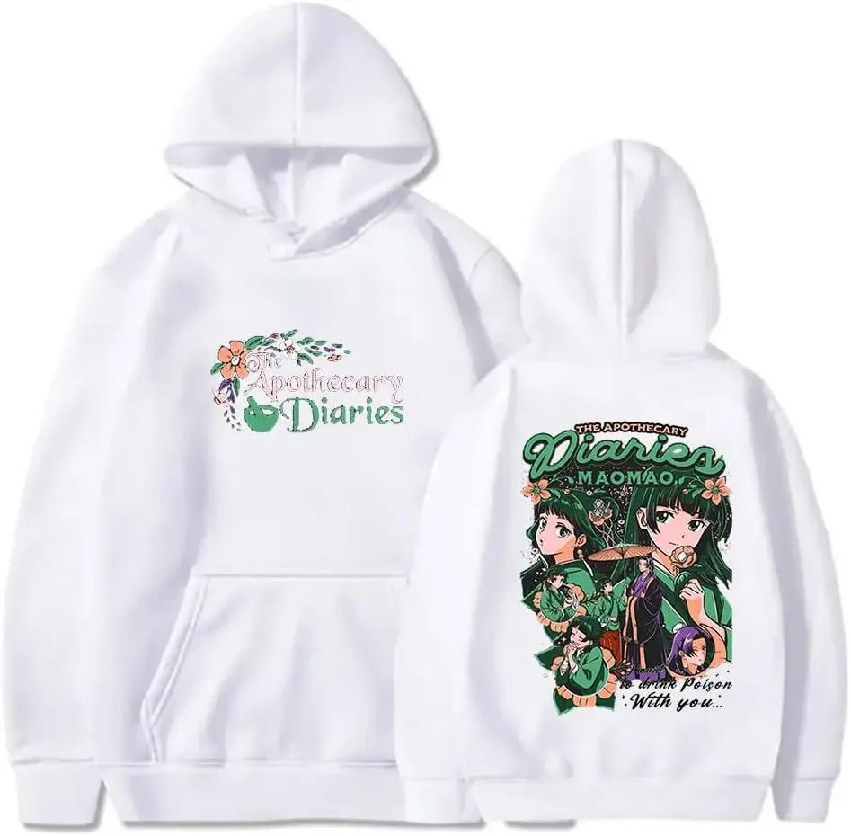 Аниме «Дневники аптекартии» Maomao Merch толстовки косплей для женщин и мужчин модная уличная одежда толстовки пуловеры одежда
Аниме «Дневники аптекартии» Maomao Merch толстовки косплей для женщин и мужчин модная уличная одежда толстовки пуловеры одежда