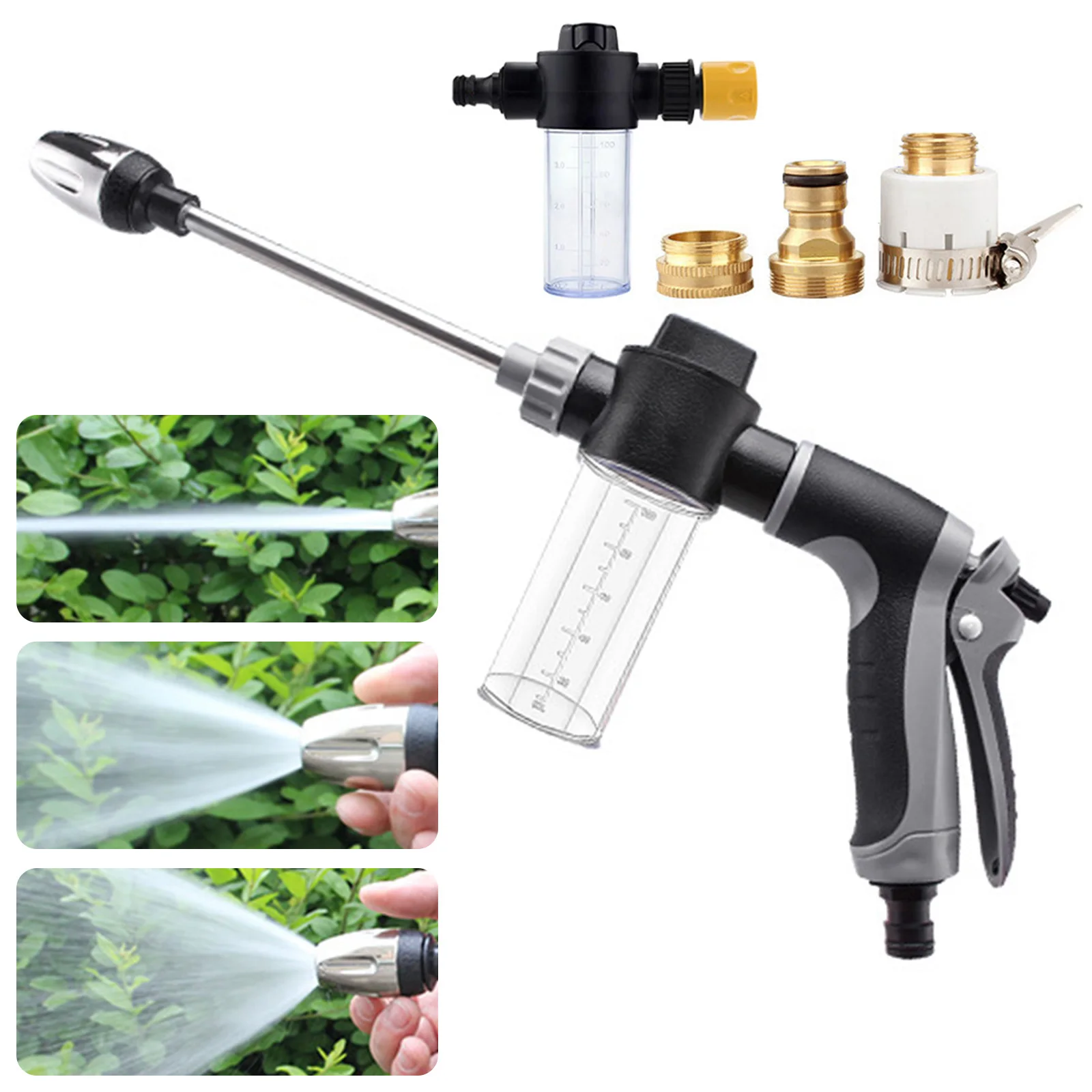 High Pressure Car Washing Foam Gun With Foam Lance & Extension Rod, Garden Water Hose Nozzle, Portable Automobiles Cleaning Tool
High Pressure Car Washing Foam Gun With Foam Lance & Extension Rod, Garden Water Hose Nozzle, Portable Automobiles Cleaning Tool