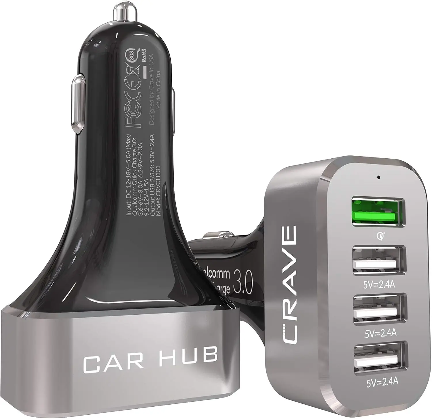 Автомобильное зарядное устройство CarHub 54 Вт с 4 портами USB, Qualcomm Quick Charge 3.0 — черный
Автомобильное зарядное устройство CarHub 54 Вт с 4 портами USB, Qualcomm Quick Charge 3.0 — черный
